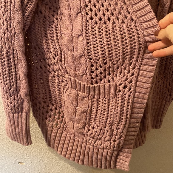 Terra & Sky knitted purple cardigan size 0X (14W) - Picture 3 of 5